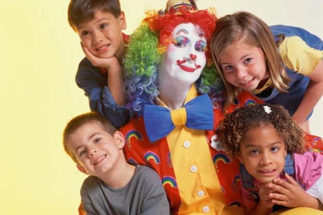 Kids and Clown